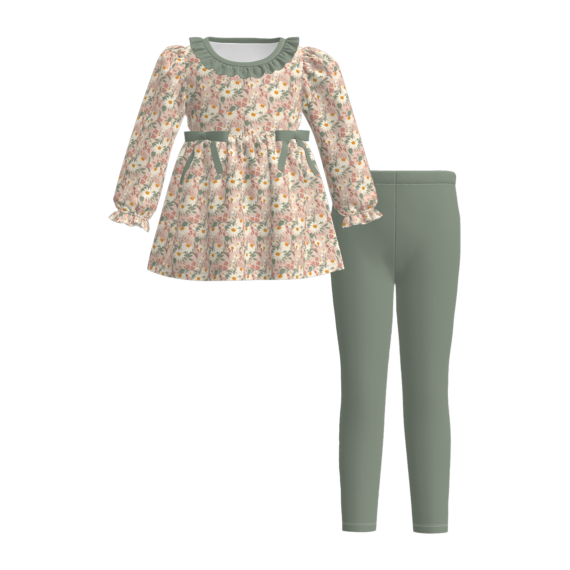 （Pre Order）Family Christmas Daisy Print Dress,Set&Top
