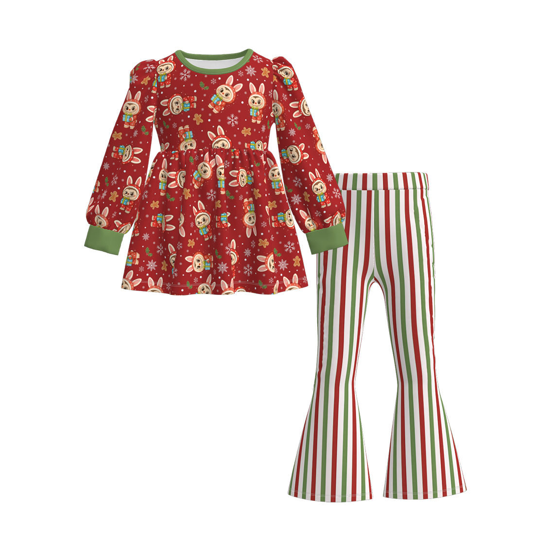（Pre Order）Girls Christmas LBB Print Outfit Set
