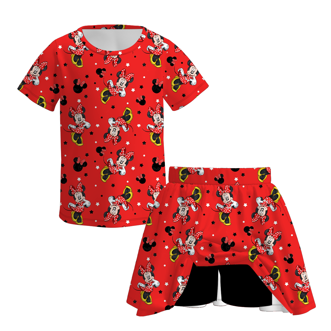 （Pre Order）Girls Christmas Cartoon Print Dress&Set