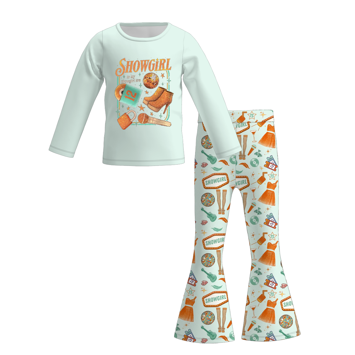（Pre Order）Girls TS Print Outfit Set