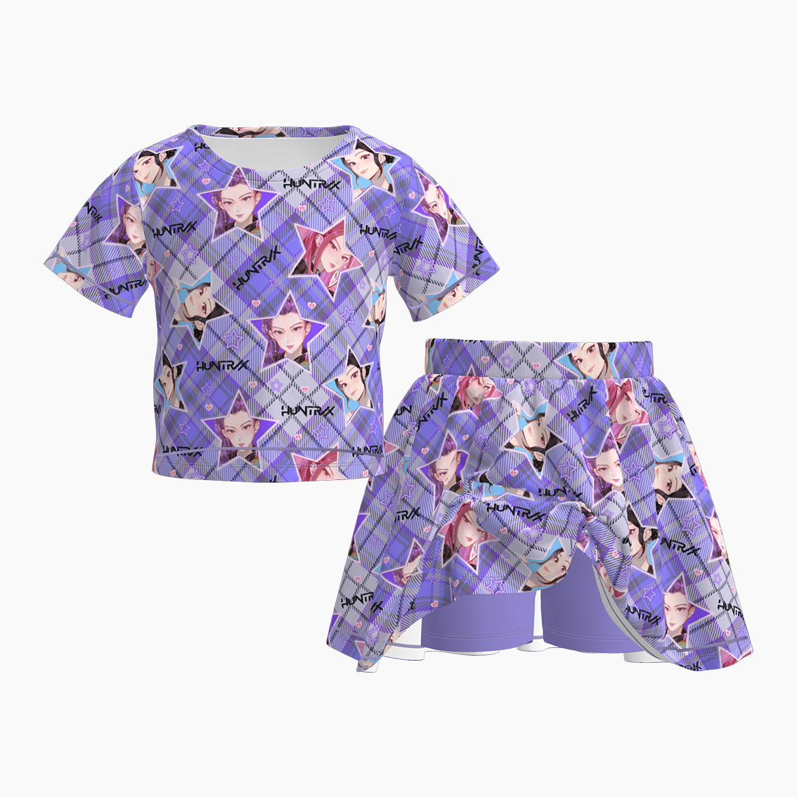（Pre Order）Girls Movie Character Print Skort Set
