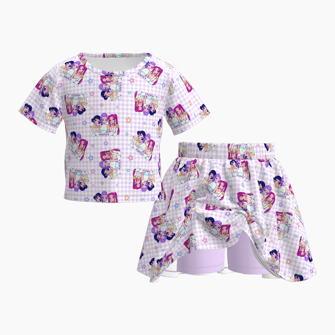 （Pre Order）Girls Movie Character Print Skort Set