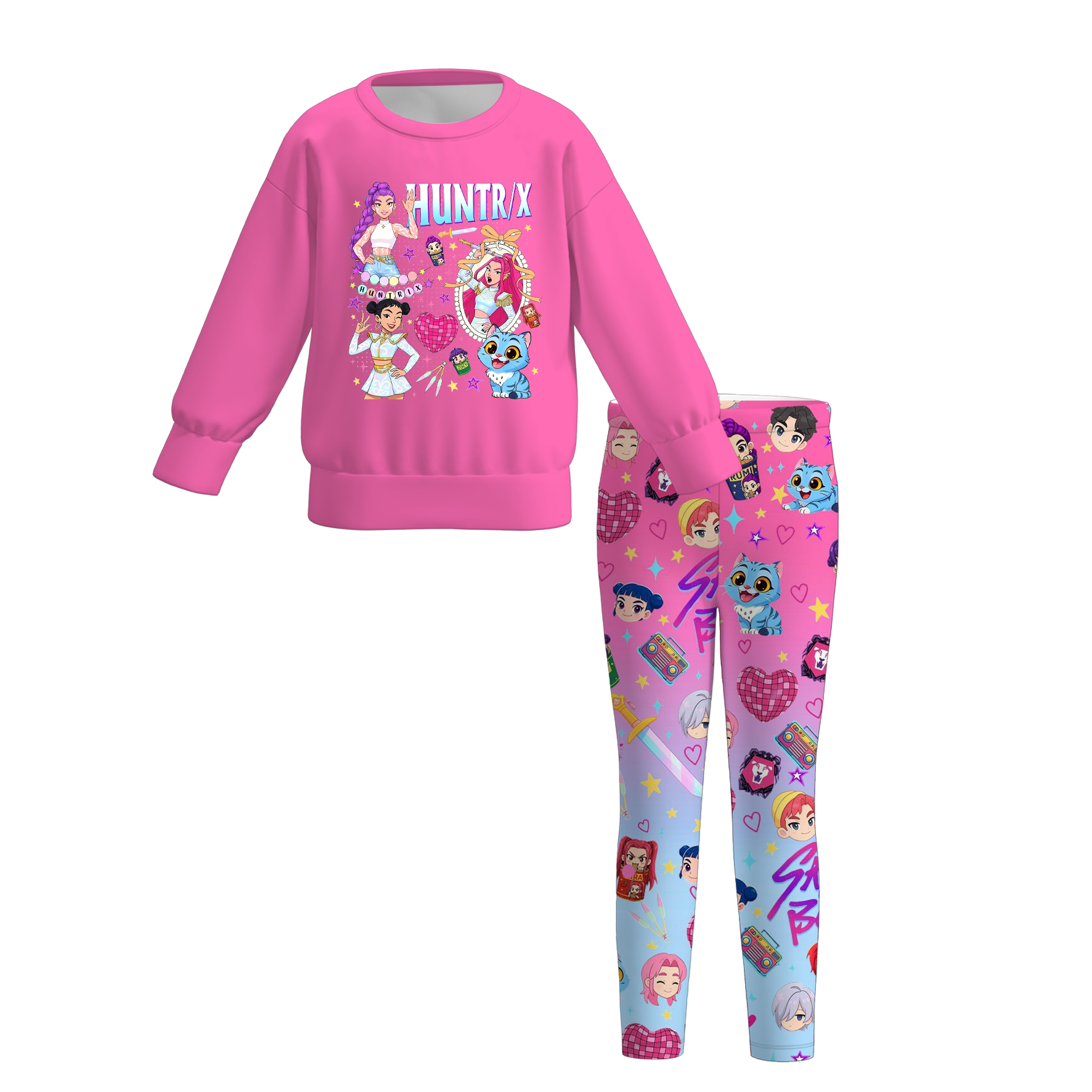 （Pre Order）Girls Movie Character Print Outfit Set