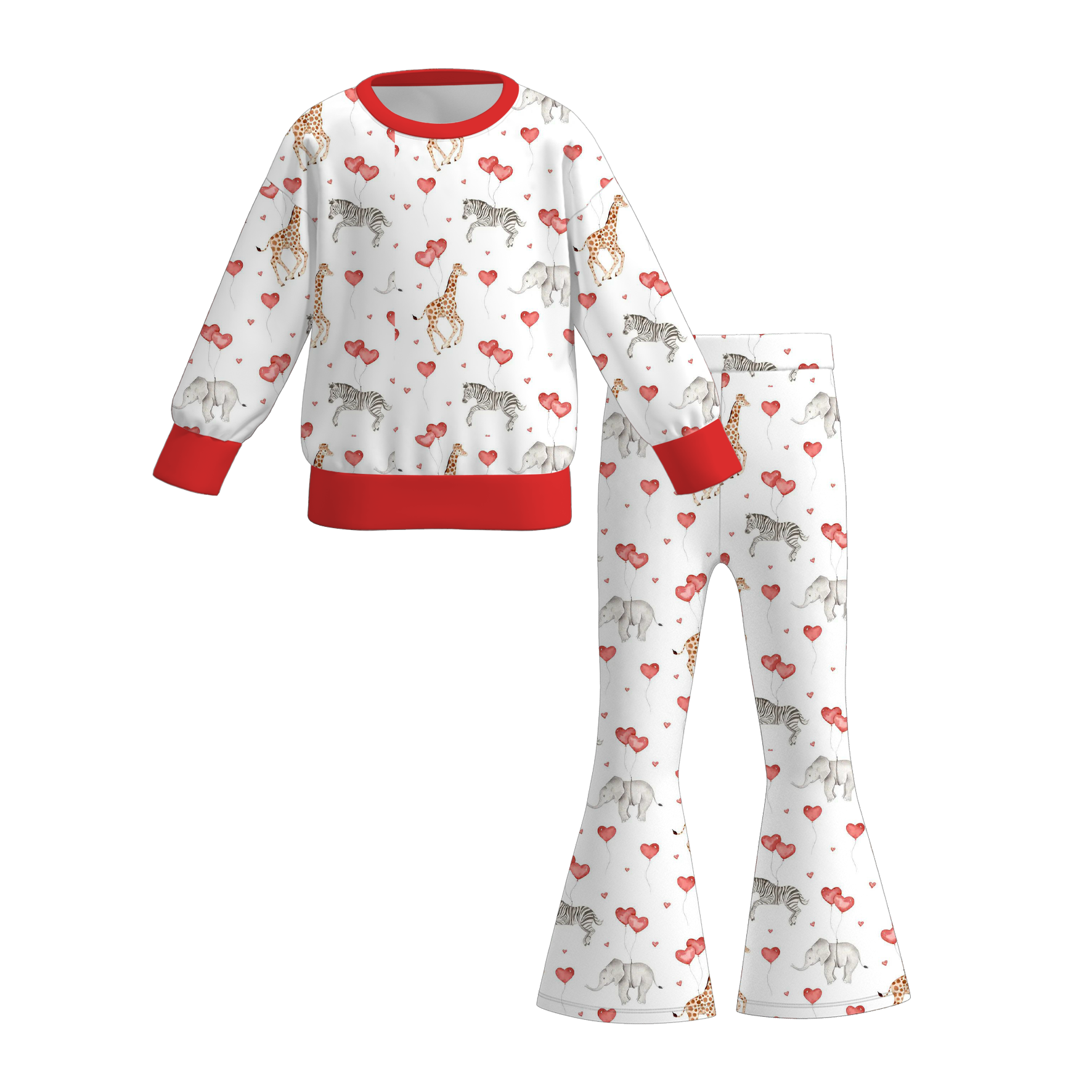 （Pre Order）Sisters Valentine's Day Print Set&Romper