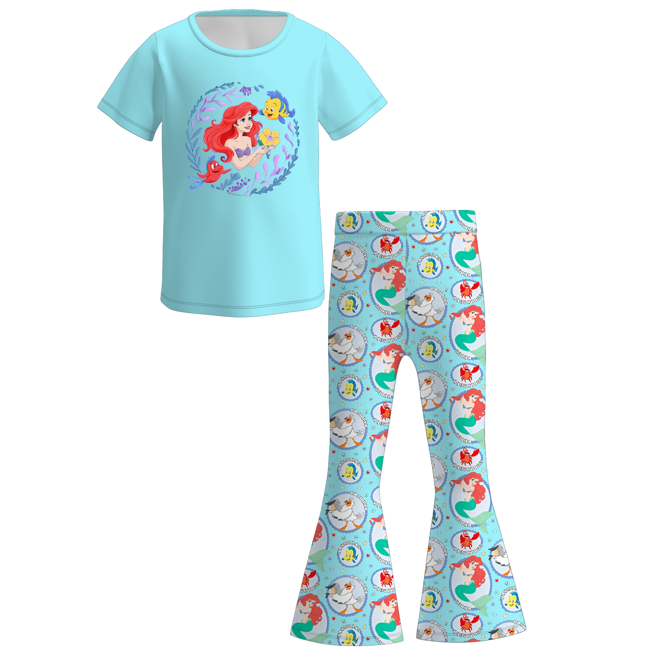 （Pre Order）Girls Spring Princess Print Outfit Set