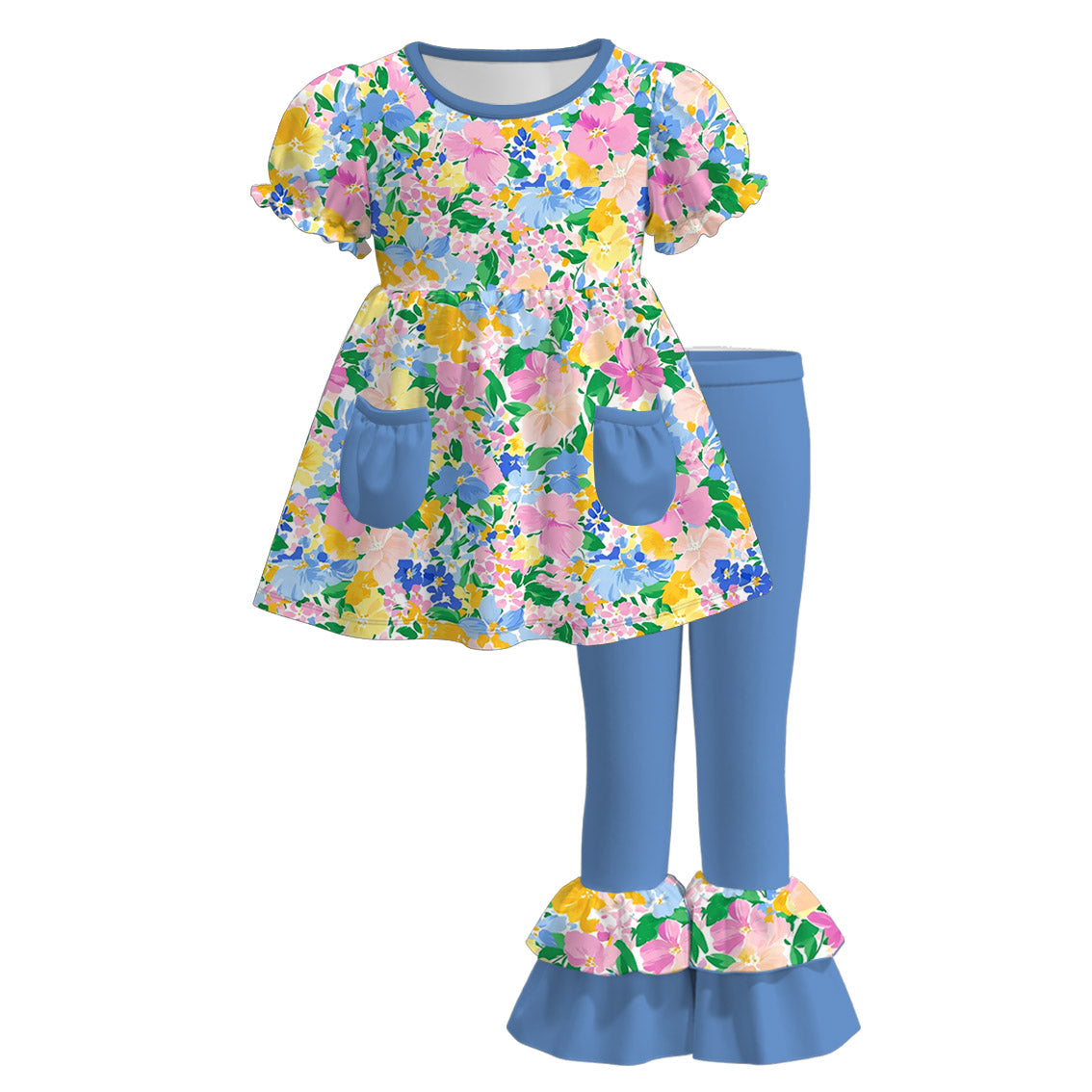 （Pre Order）Sisters Spring Floral Print Dress,Set&Romper