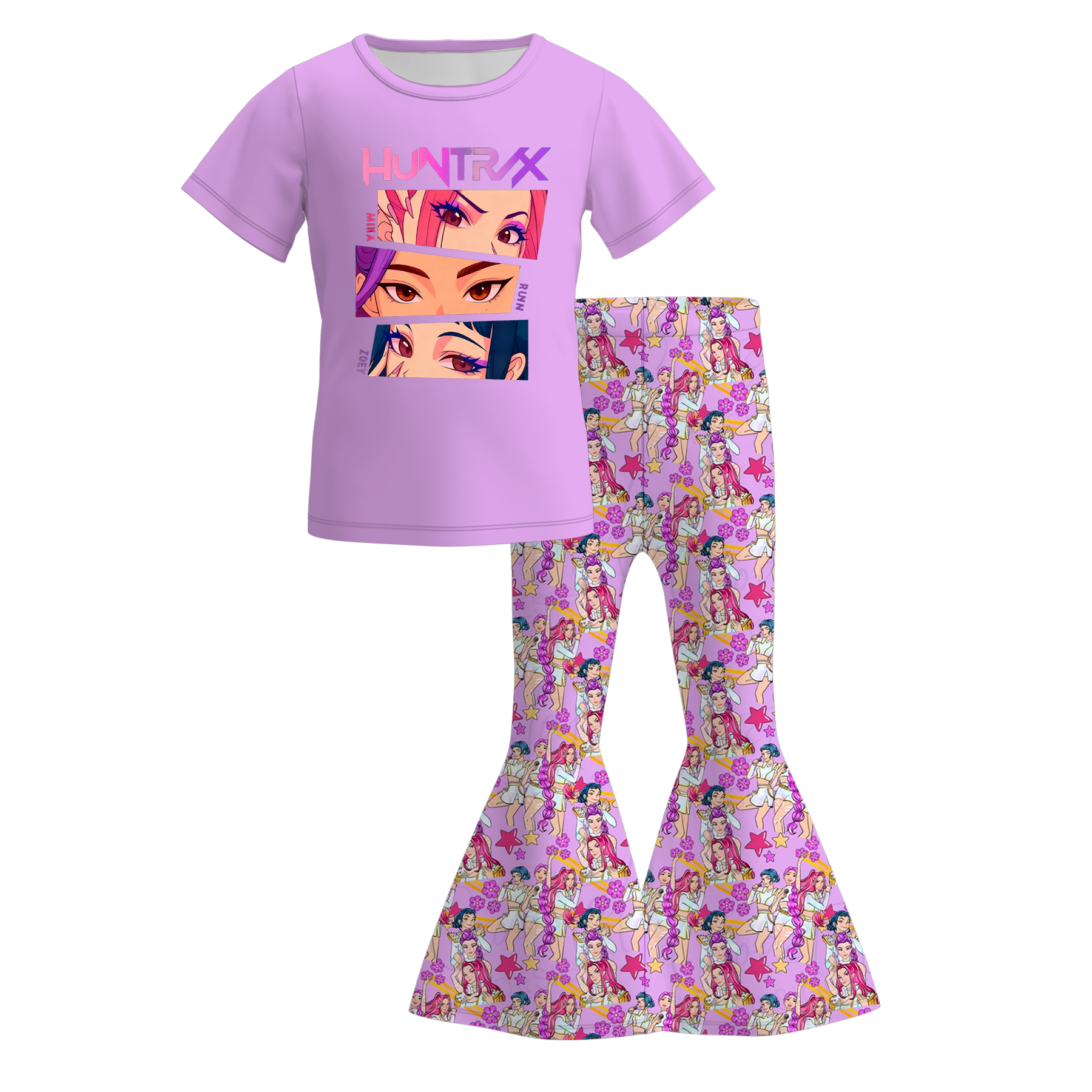 （Pre Order）Girls Spring&Summer Movie Character Print Outfit Set