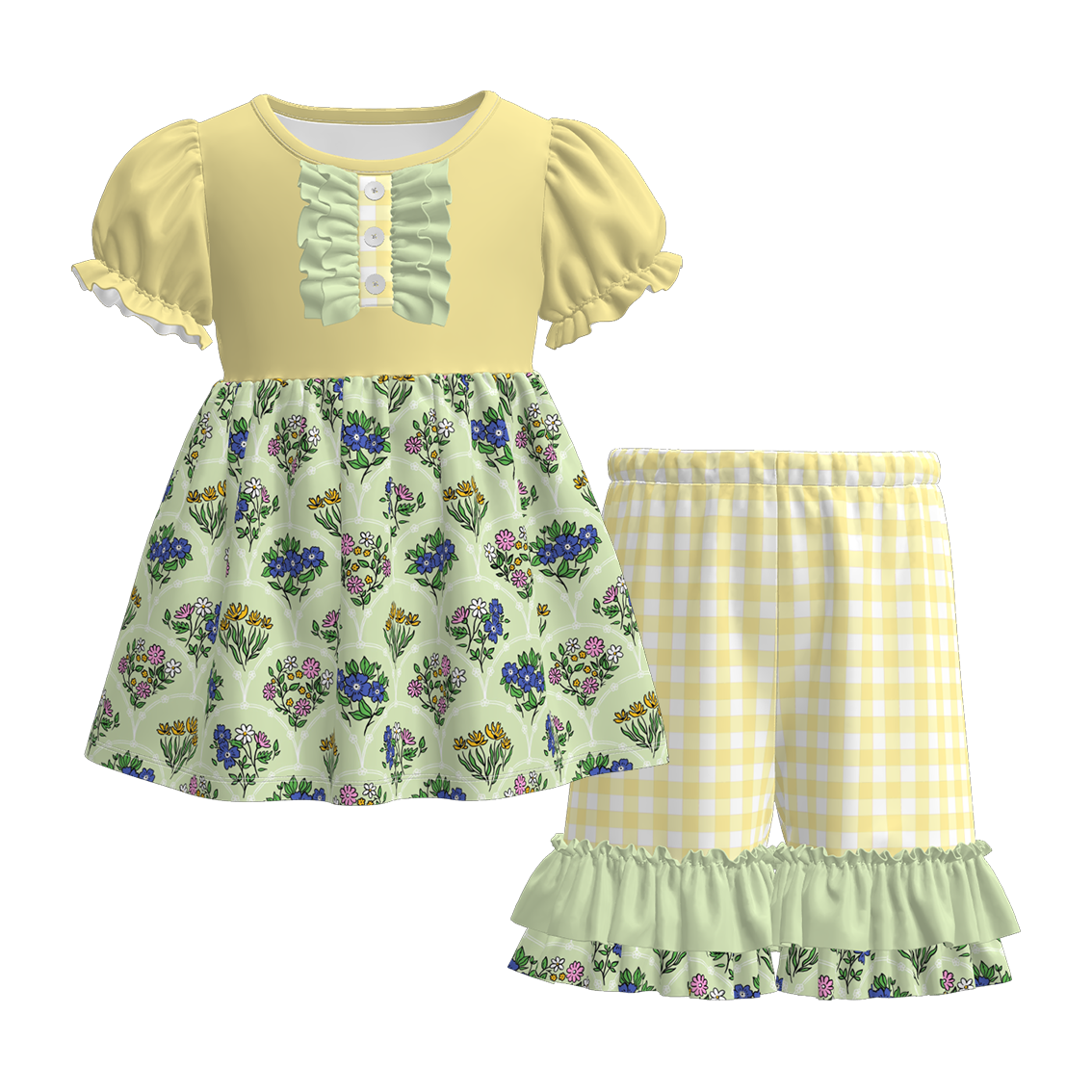 （Pre Order）Sisters Spring&Summer Floral Print Dress&Set