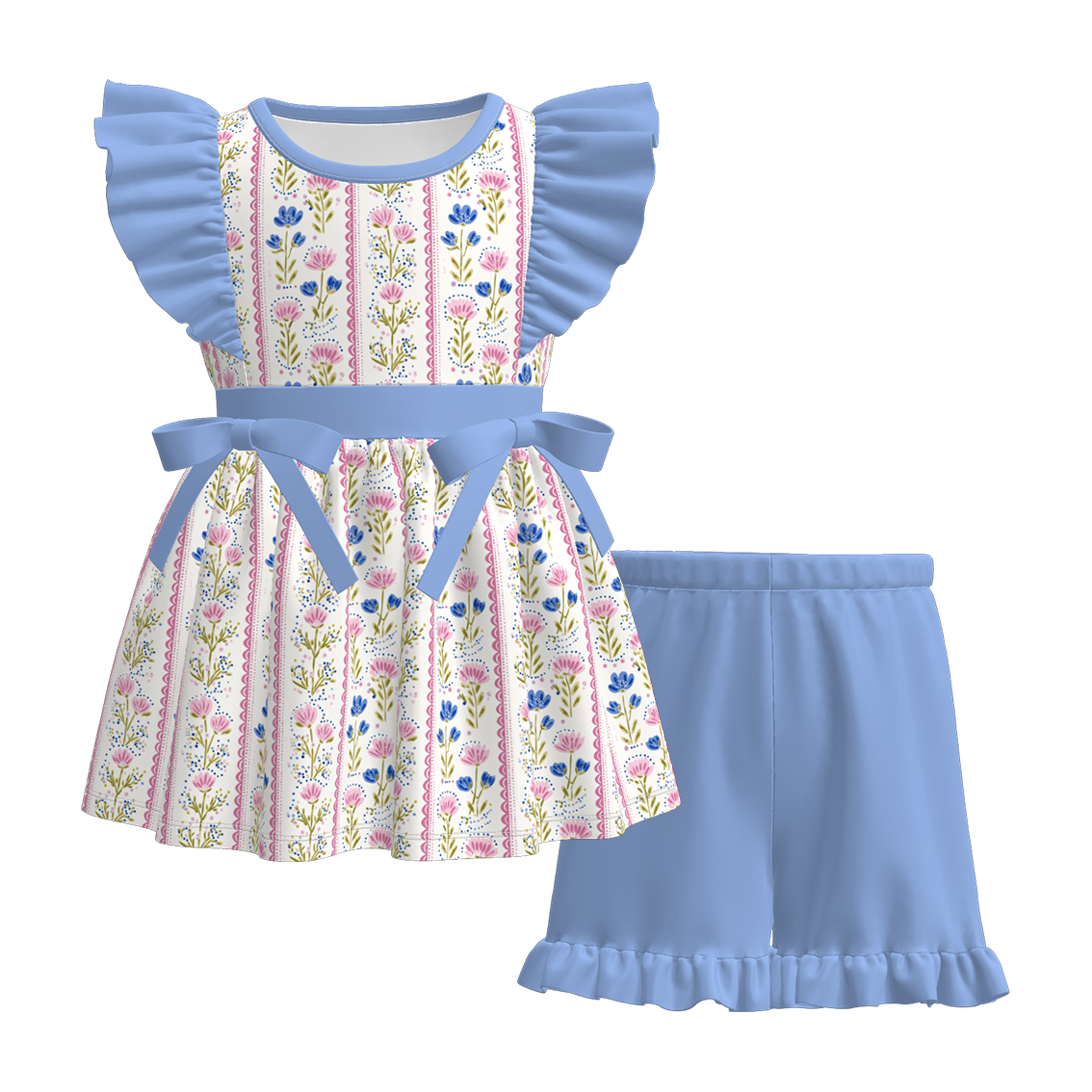 （Pre Order）Sisters Spring&Summer Floral Print Dress,Set&Romper