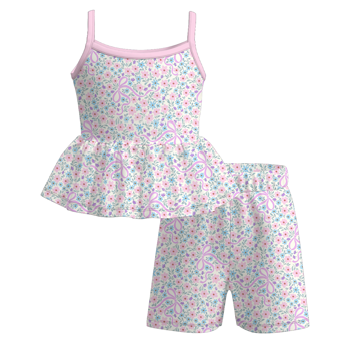 （Pre Order）Family Spring&Summer Floral Print Dress,Set&Romper
