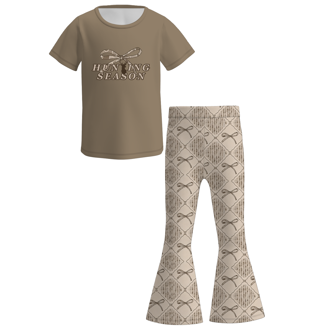 （Pre Order）Family Hunting Season Print Dress,Set,Top&Romper
