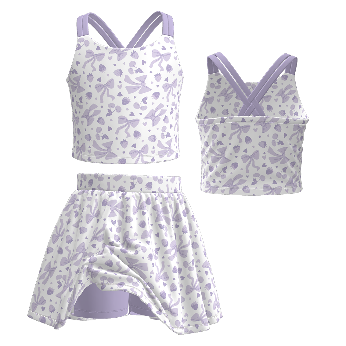 （Pre Order）Sisters Spring&Summer Bow Print Dress,Set&Romper