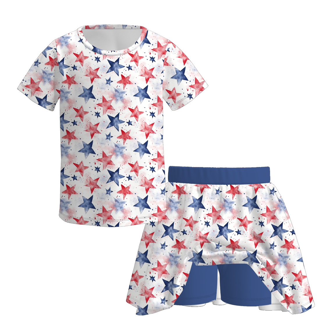 （Pre Order）Family Patriotic Star Print Dress,Set&Top