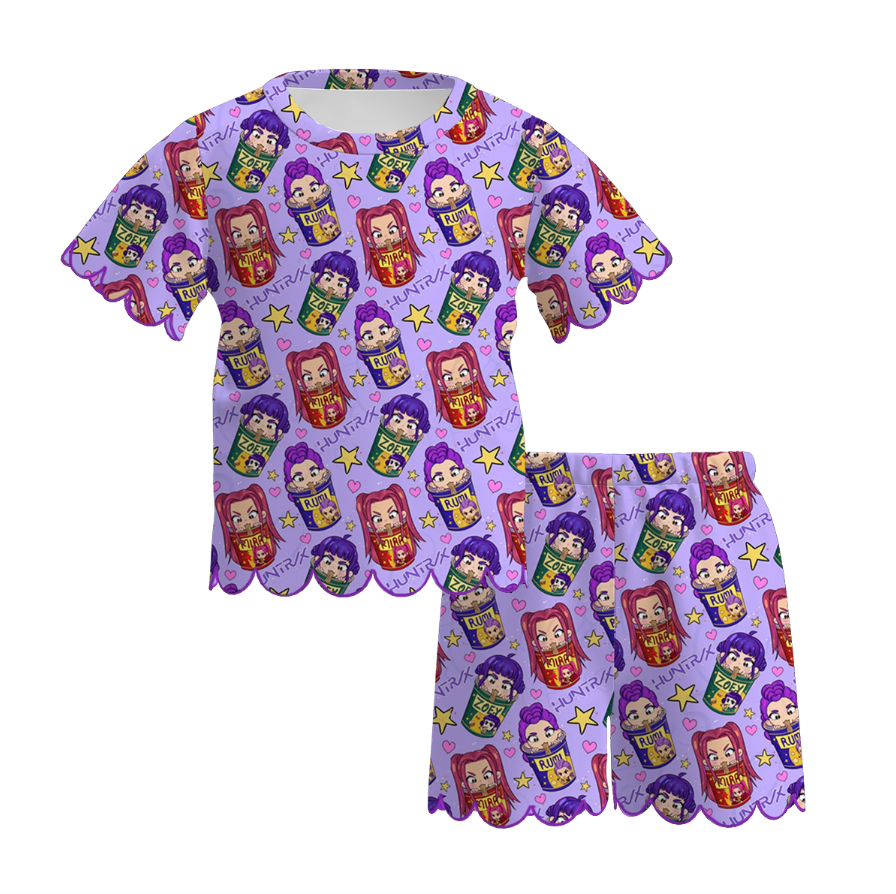 （Pre Order）Girls Spring & Summer Movie Character Scallop Shorts Set