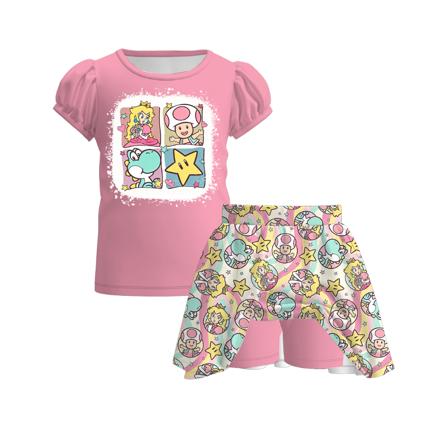 （Pre Order）Sisters Spring&Summer Cartoon Print Dress,Set&Romper