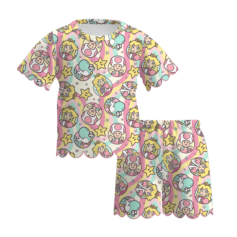 （Pre Order）Sisters Spring&Summer Cartoon Print Dress,Set&Romper
