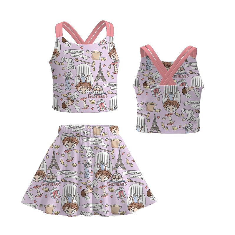 （Pre Order）Siblings Spring&Summer Cartoon Print Dress,Set,Top&Romper