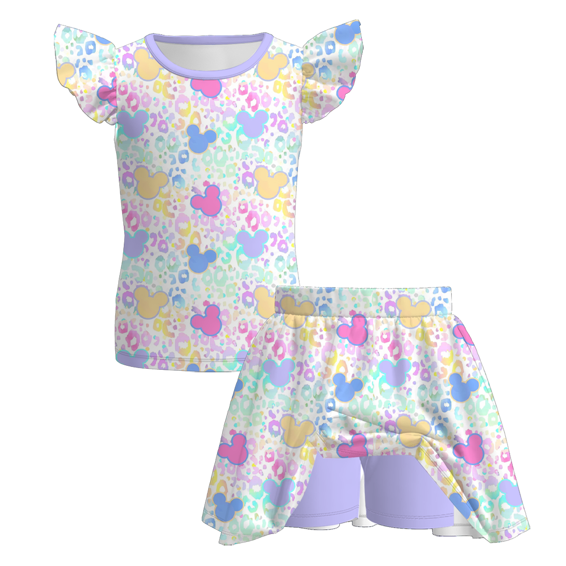 （Pre Order）Family Spring&Summer Cartoon Print Dress,Set,Jumpsuit,Romper&Top