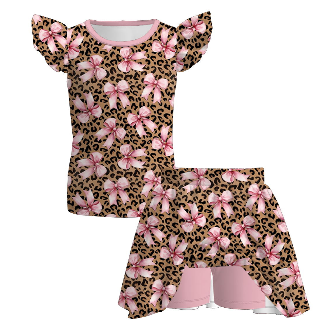 （Pre Order）Family Spring&Summer Bow Print Dress,Set&Jumpsuit