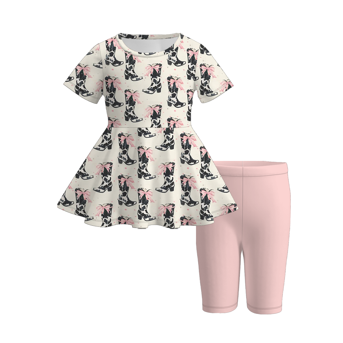 （Pre Order+Prepack Zone）Sisters Boots Print Dress,Set&Romper