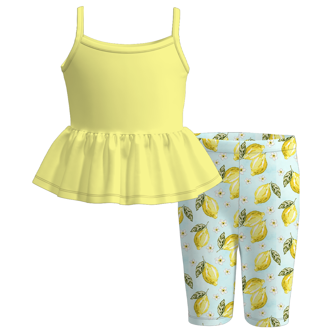 （Pre Order+Prepack Zone）Girls Spring&Summer Print Capris Set
