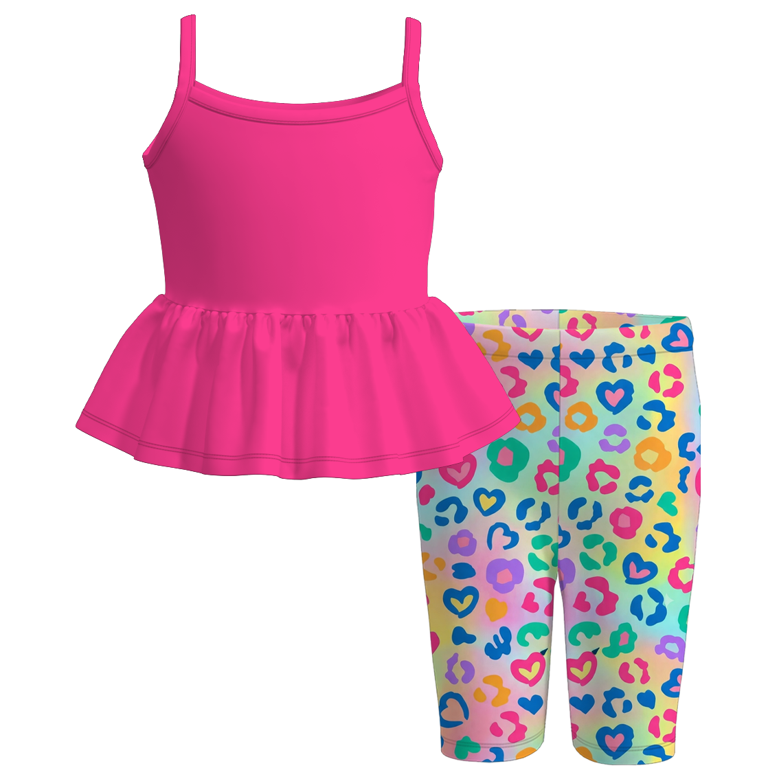 （Pre Order+Prepack Zone）Girls Spring&Summer Print Capris Set