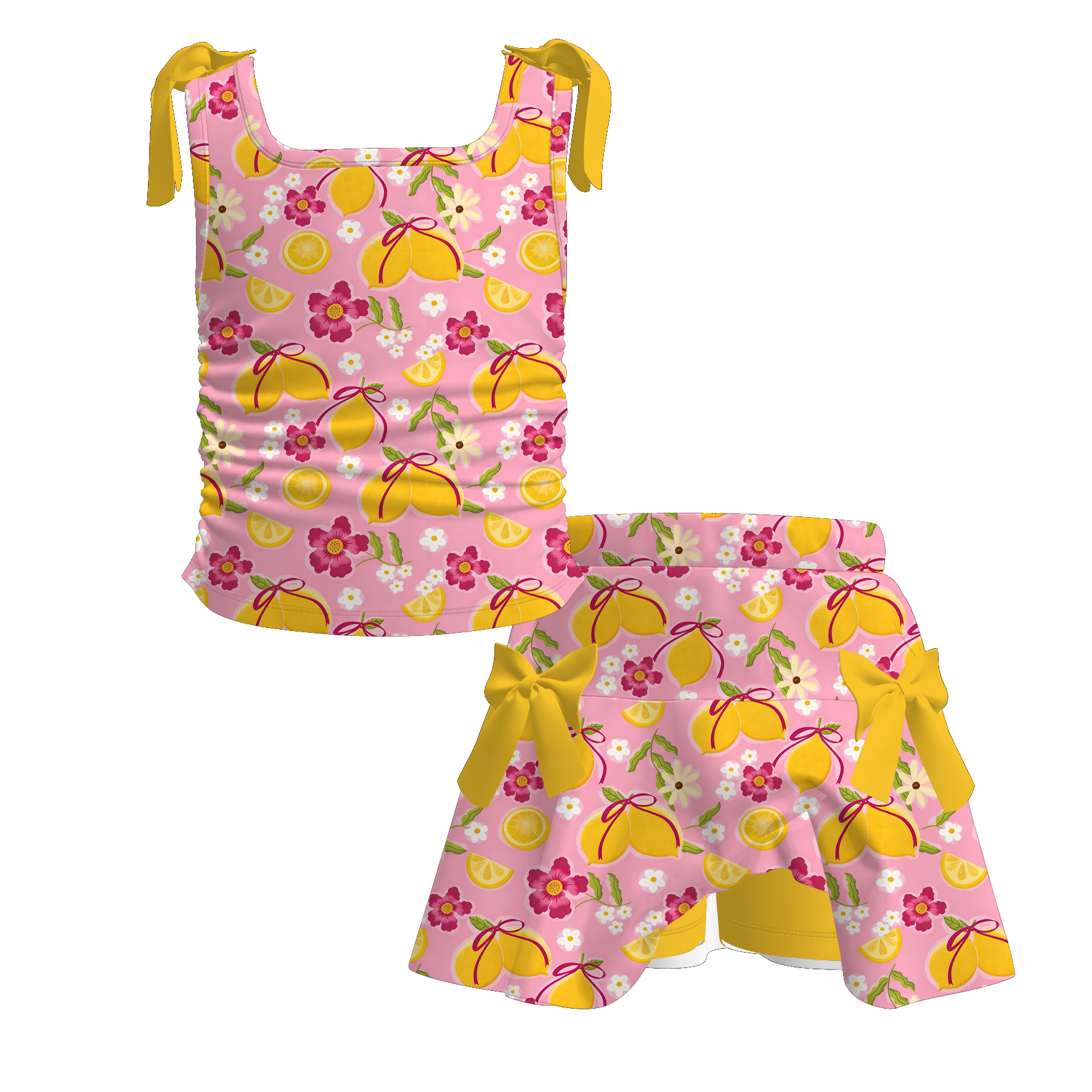 （Pre Order+Prepack Zone）Girls Spring&Summer Print Skort Set