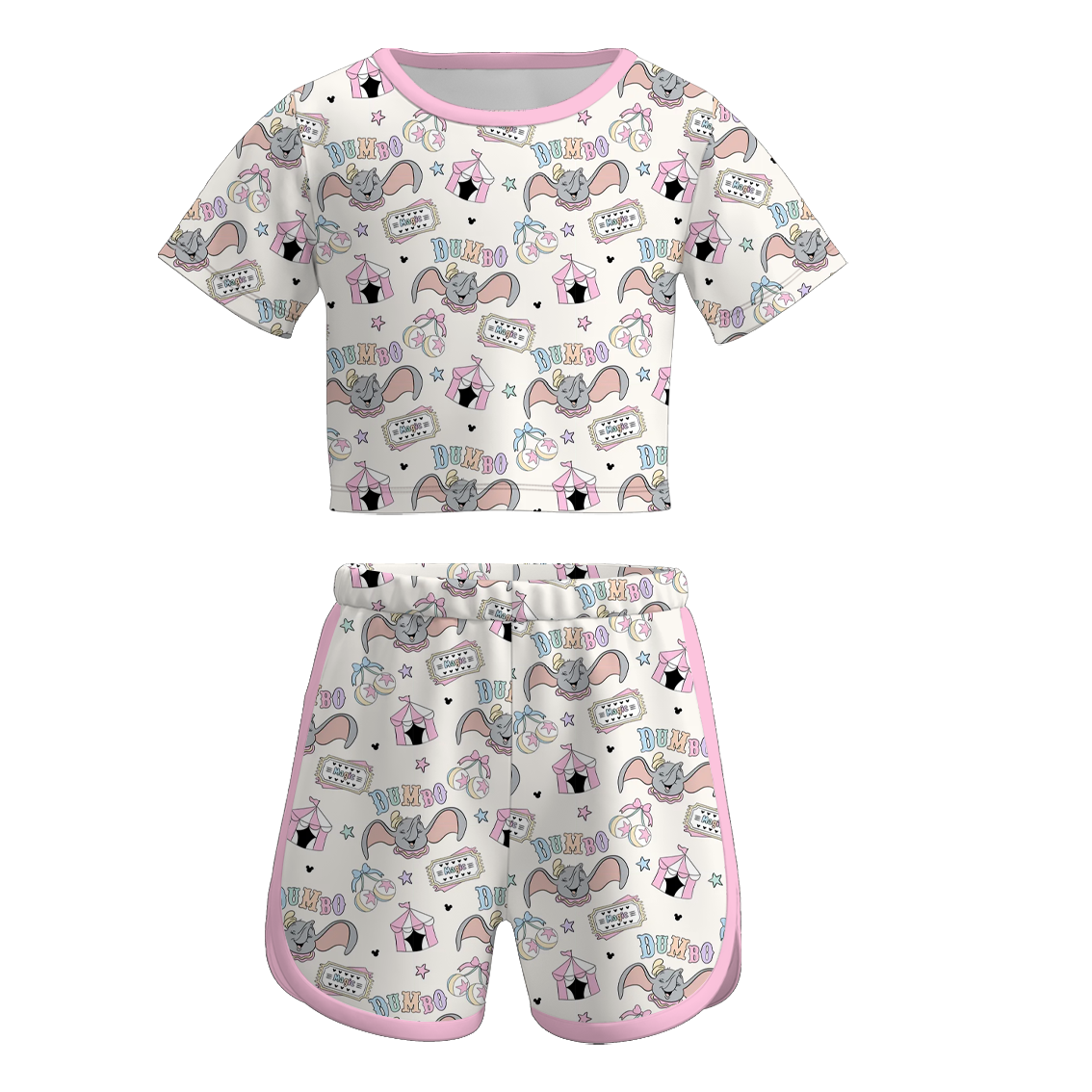 （Pre Order+Prepack Zone）Girls Cartoon Print Shorts Set&Jumpsuit（Mix Size）