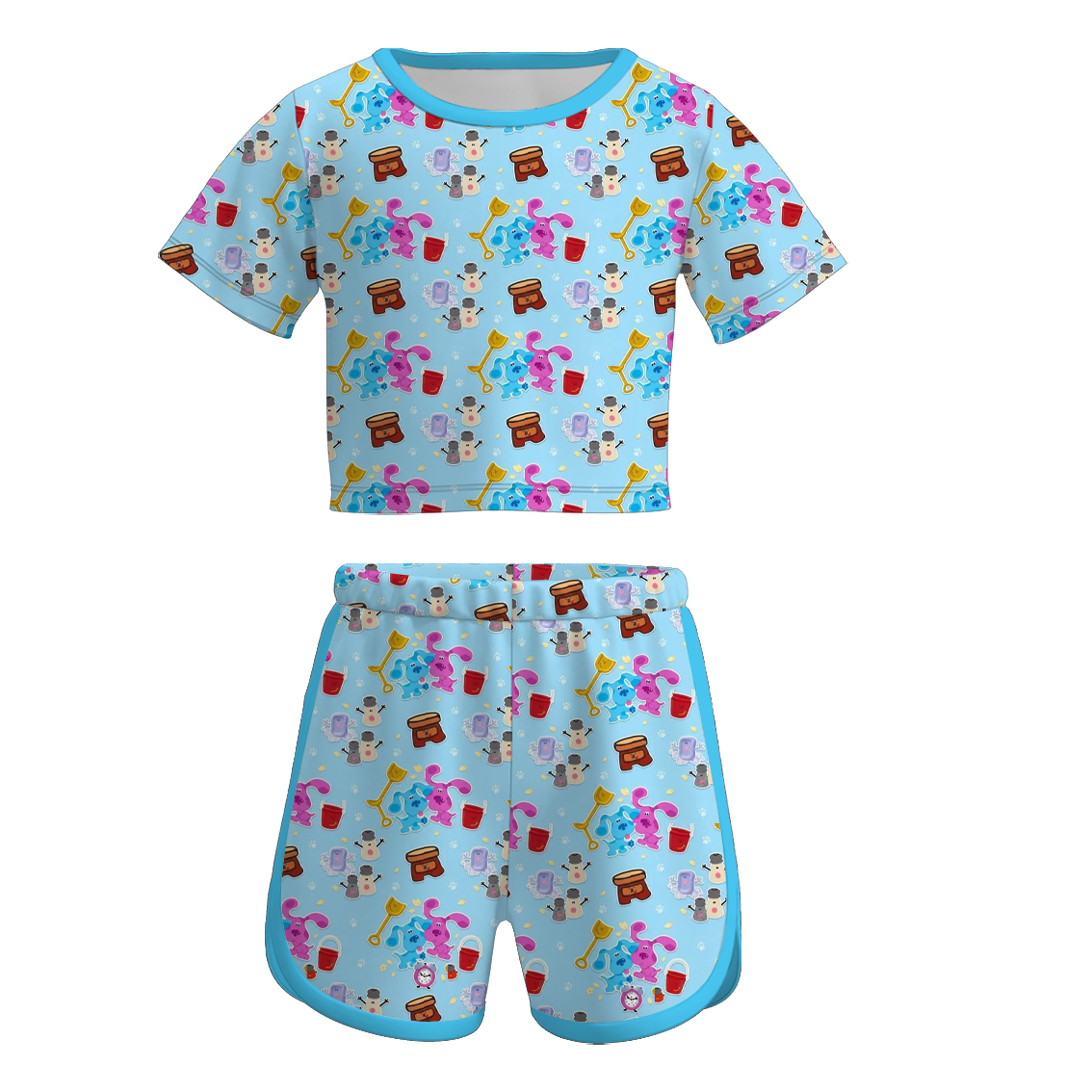 （Pre Order+Prepack Zone）Girls Cartoon Print Shorts Set&Jumpsuit（Mix Size）