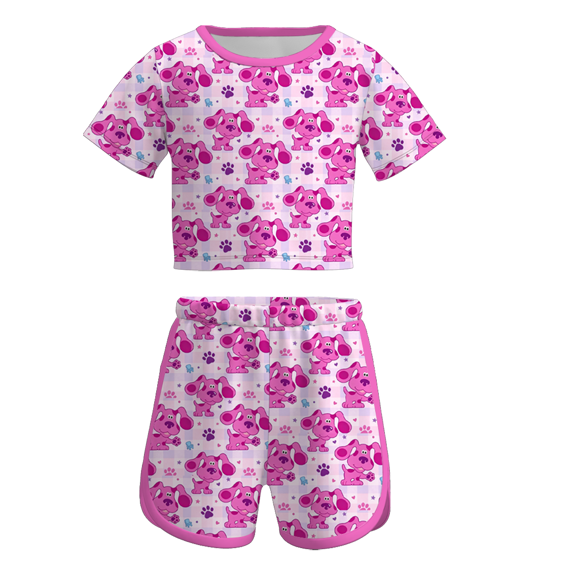（Pre Order+Prepack Zone）Girls Cartoon Print Shorts Set&Jumpsuit（Mix Size）
