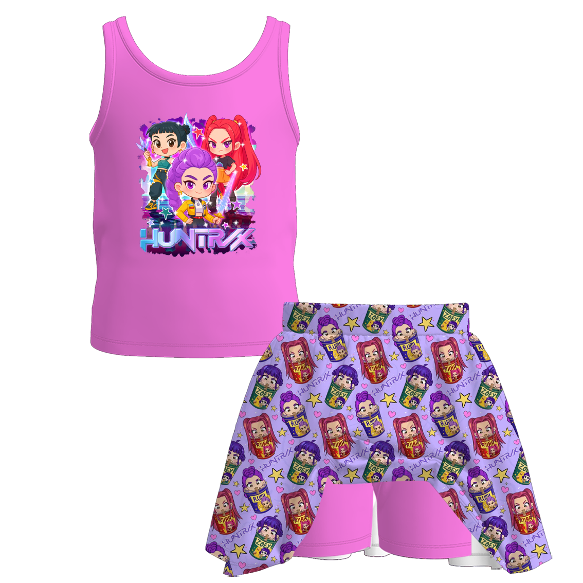（Weekly Pre-Order）Girls Spring&Summer Print Skort Set（Ends Wednesday）