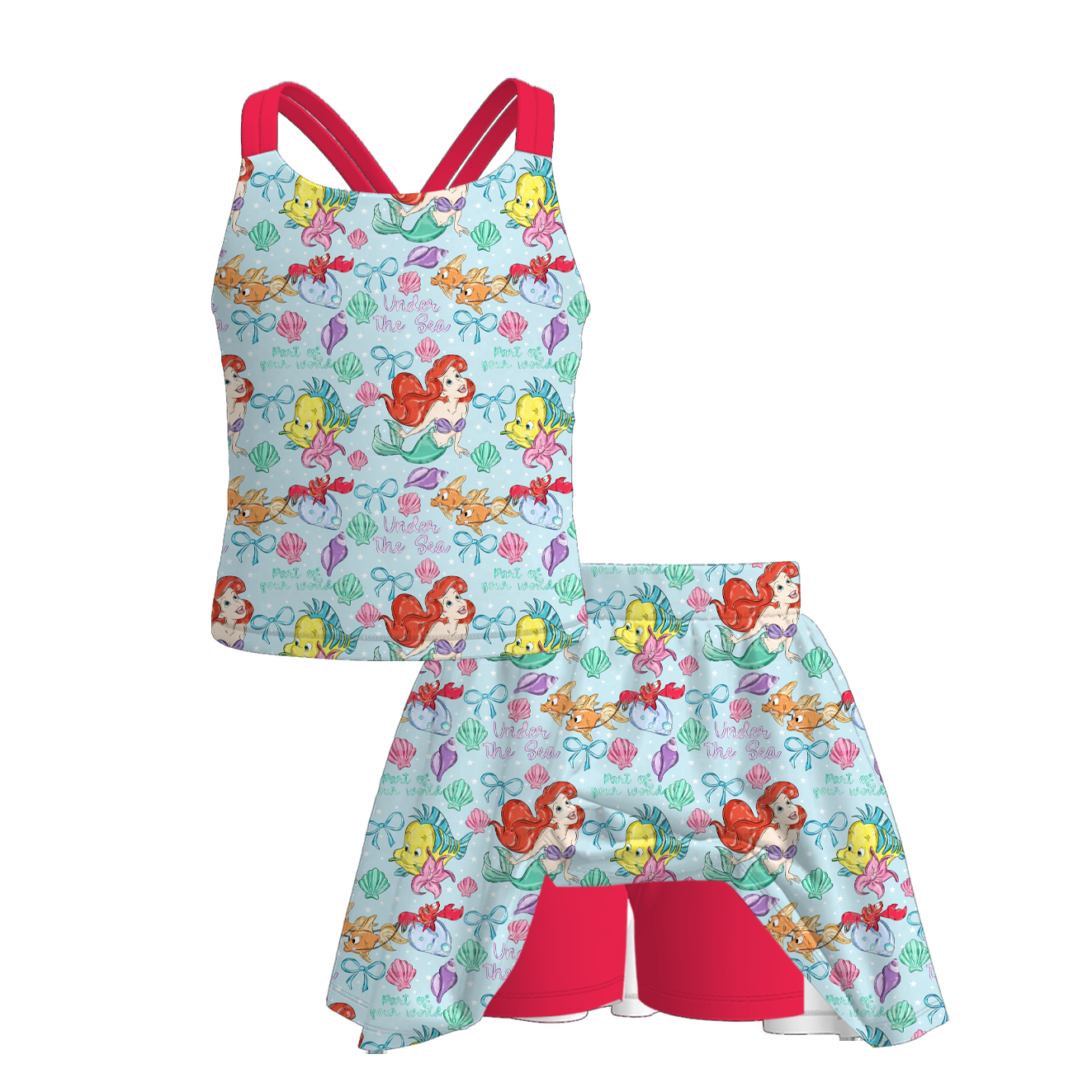 （Weekly Pre-Order）Girls Spring&Summer Print Skort Set（Ends Wednesday）