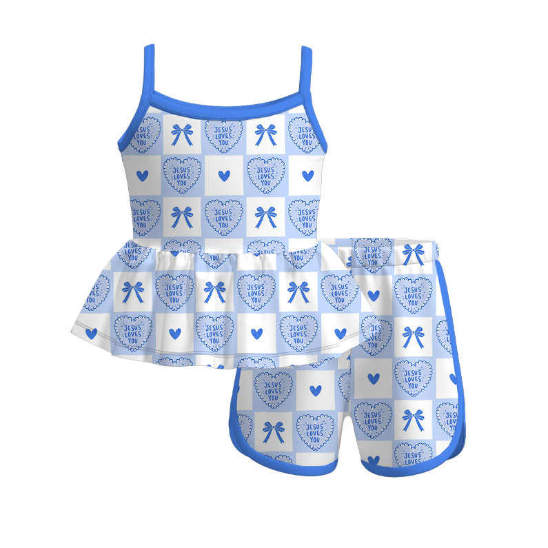 （Pre Order+Prepack Zone）Girls Spring&Summer Print Shorts Set