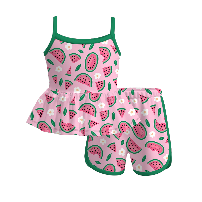 （Pre Order+Prepack Zone）Girls Spring&Summer Print Shorts Set
