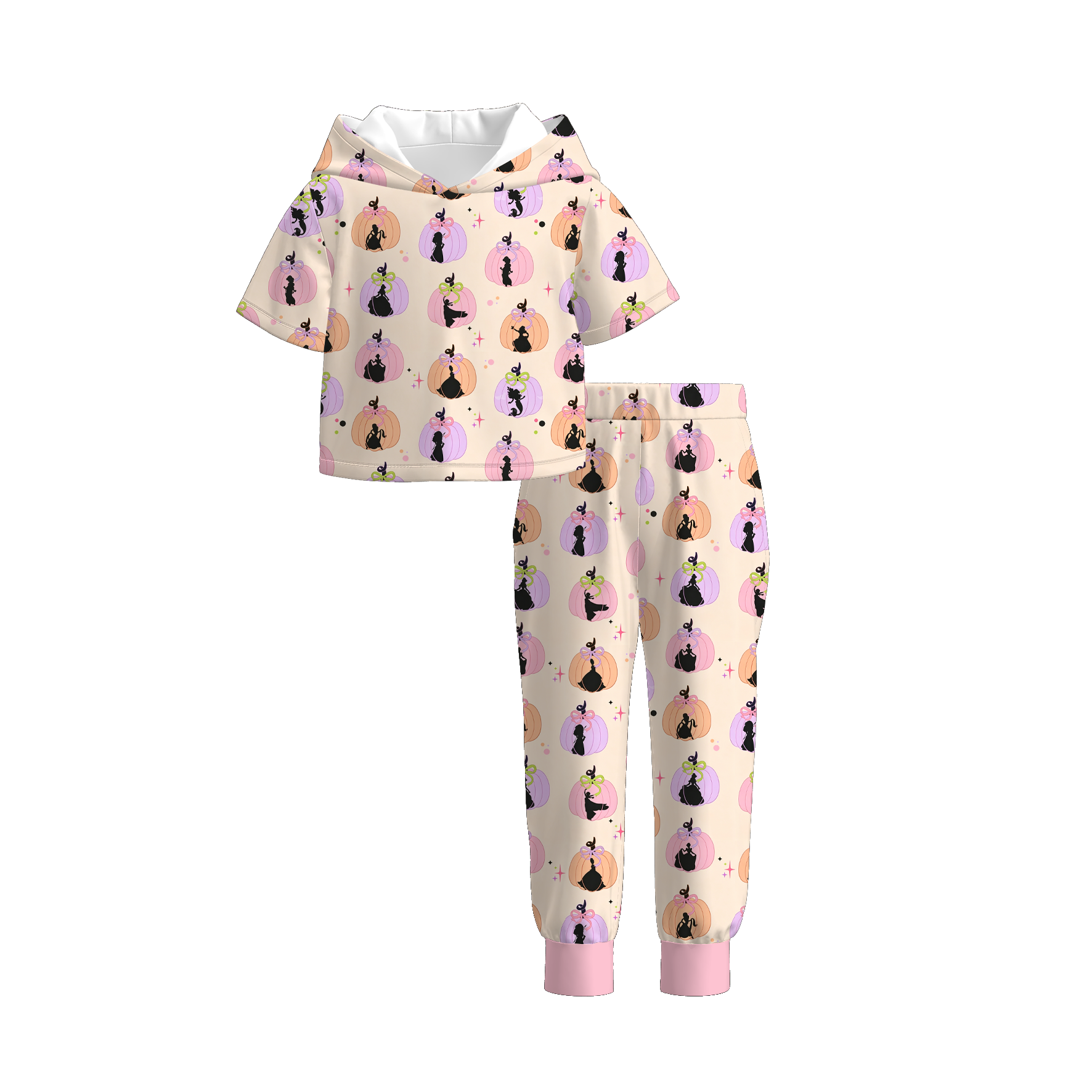 （Pre Order+Prepack Zone）Girls Halloween Print Outfit Set（Mix Size）