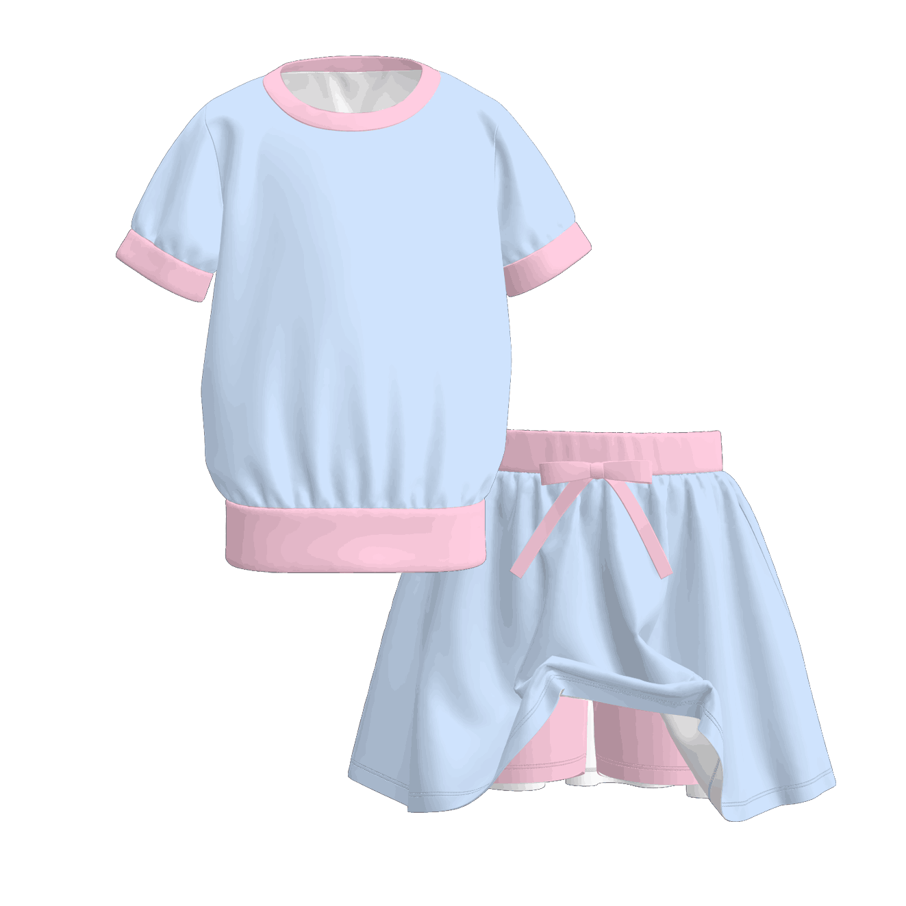 （Pre Order）Girls Spring&Summer Basic Skort Set&Skirt Set