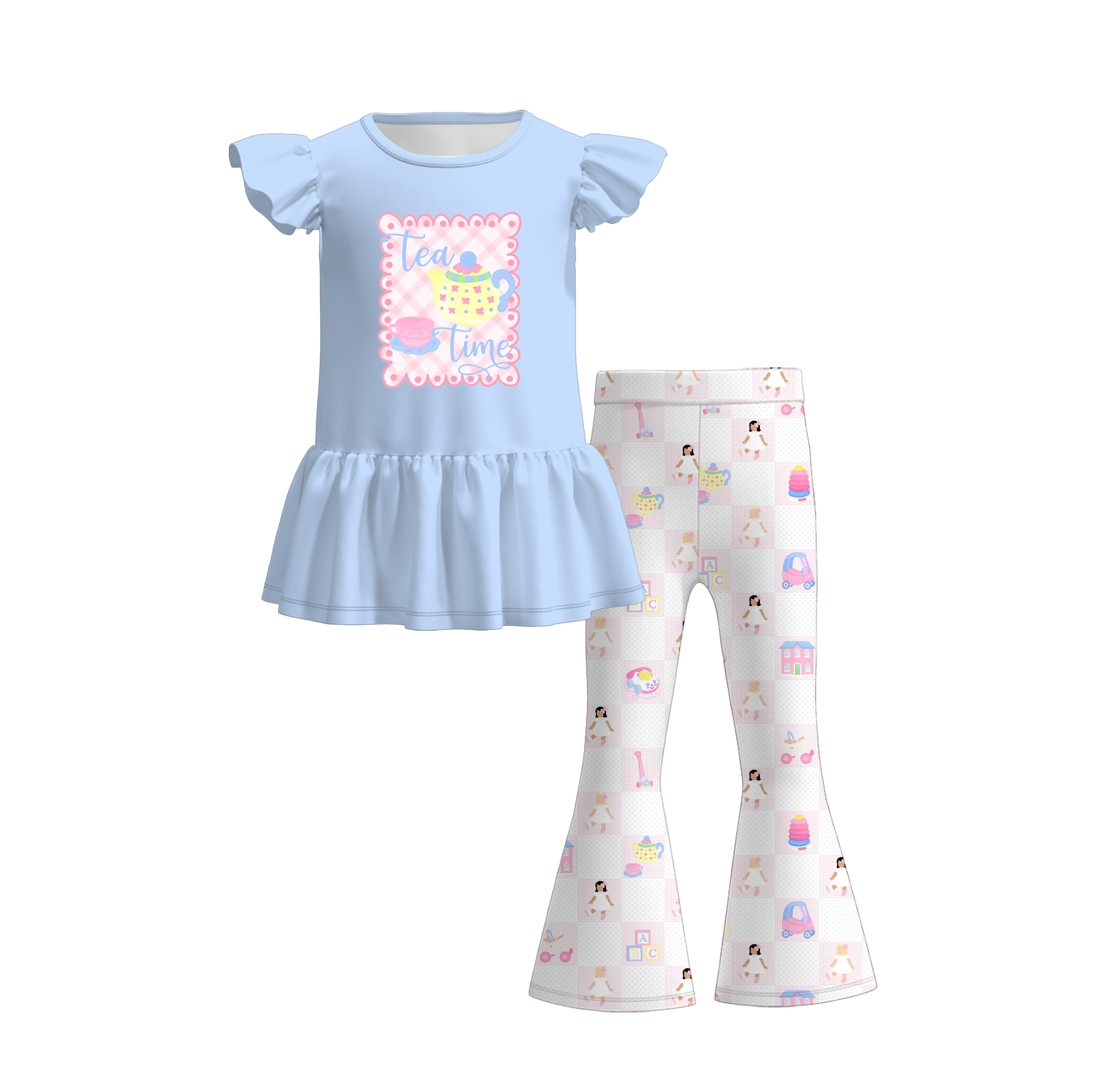 （Pre Order+Prepack Zone）Girls Fall Print Dress&Outfit Set