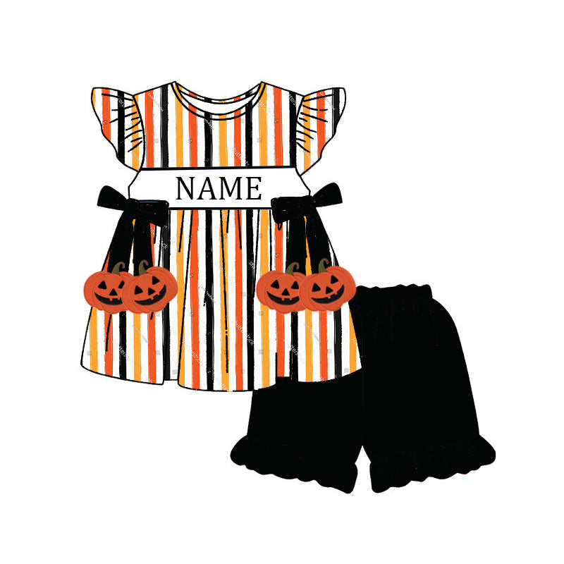 （Pre Order）Siblings Halloween Embroidery Smocked Dress,Set&Romper