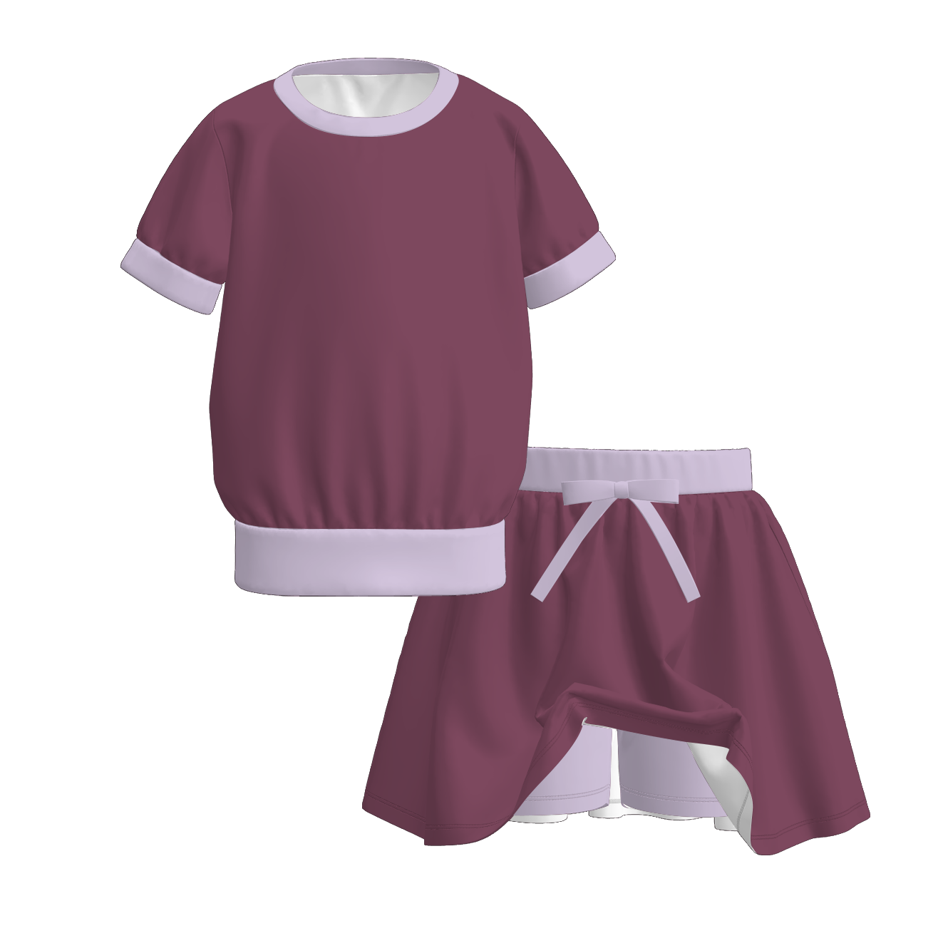 （Pre Order）Girls Fall Basic Skort Set