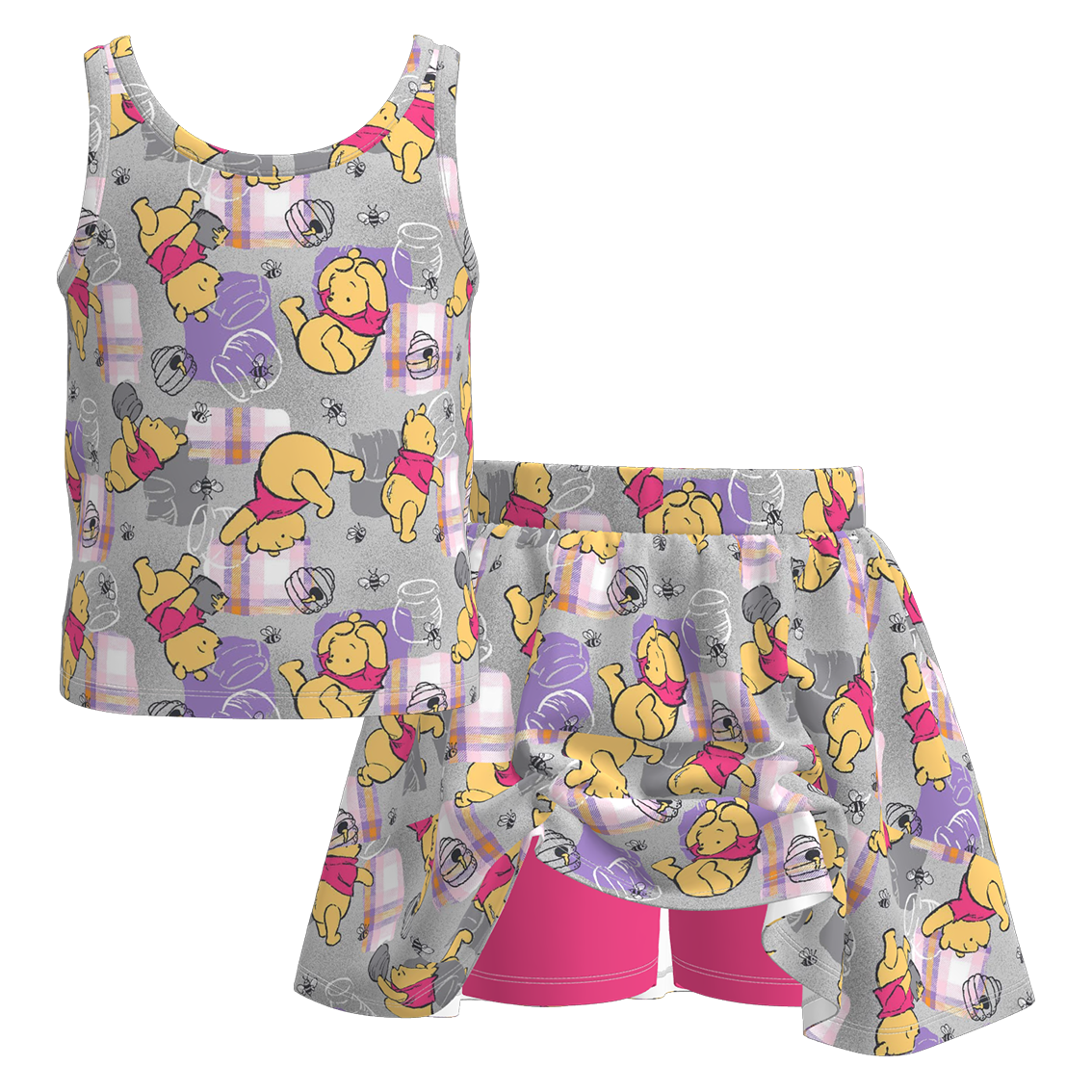 （Pre Order）Sisters Fall Cartoon Print Dress,Set&Romper