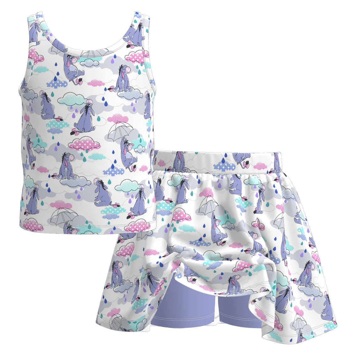（Pre Order）Sisters Fall Cartoon Print Dress,Set&Romper