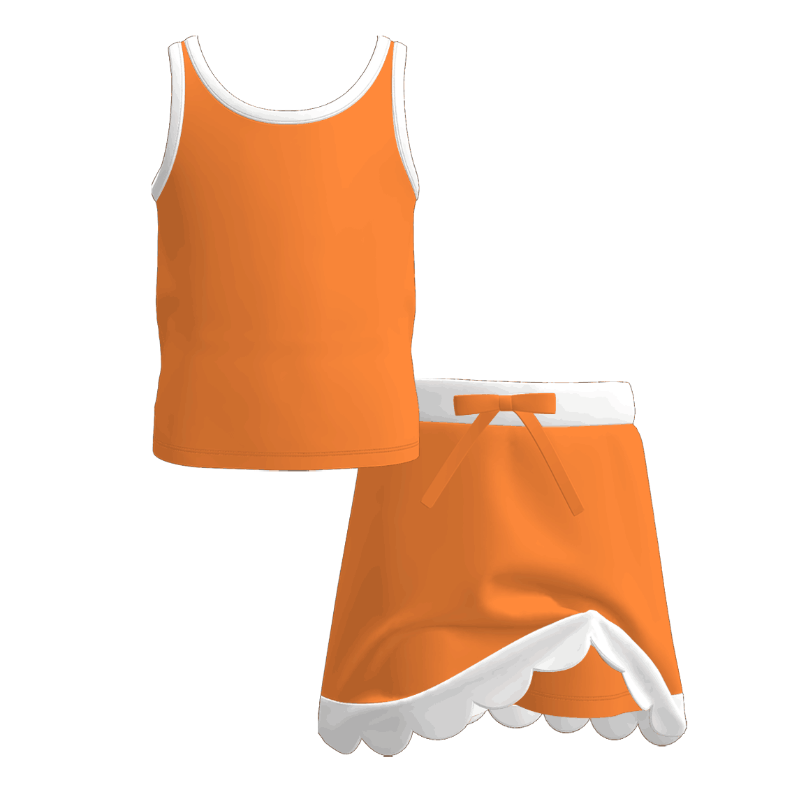 （Pre Order）Girls Fall Solid Color Skort Set