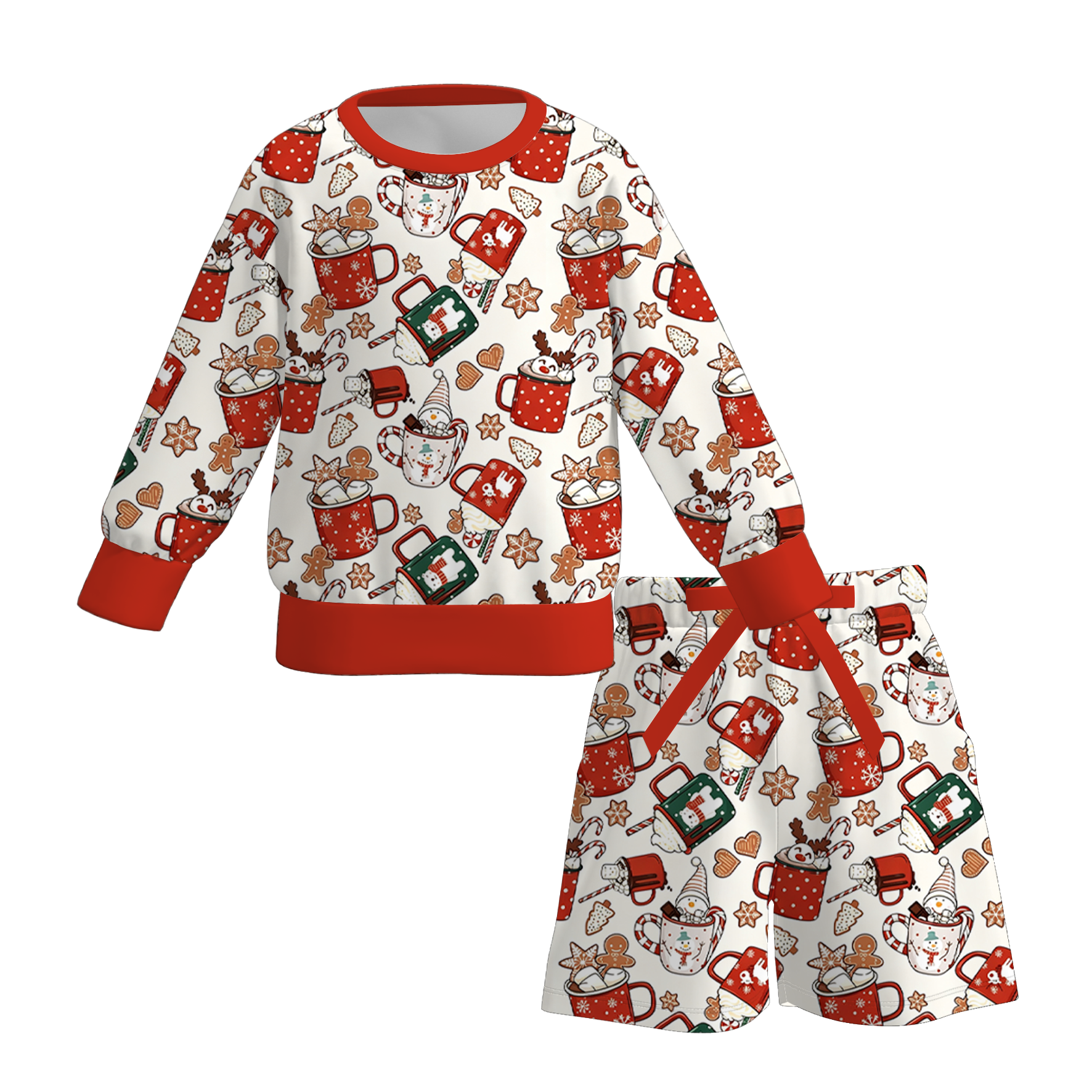 （Pre Order）Family Christmas Print Shorts Set