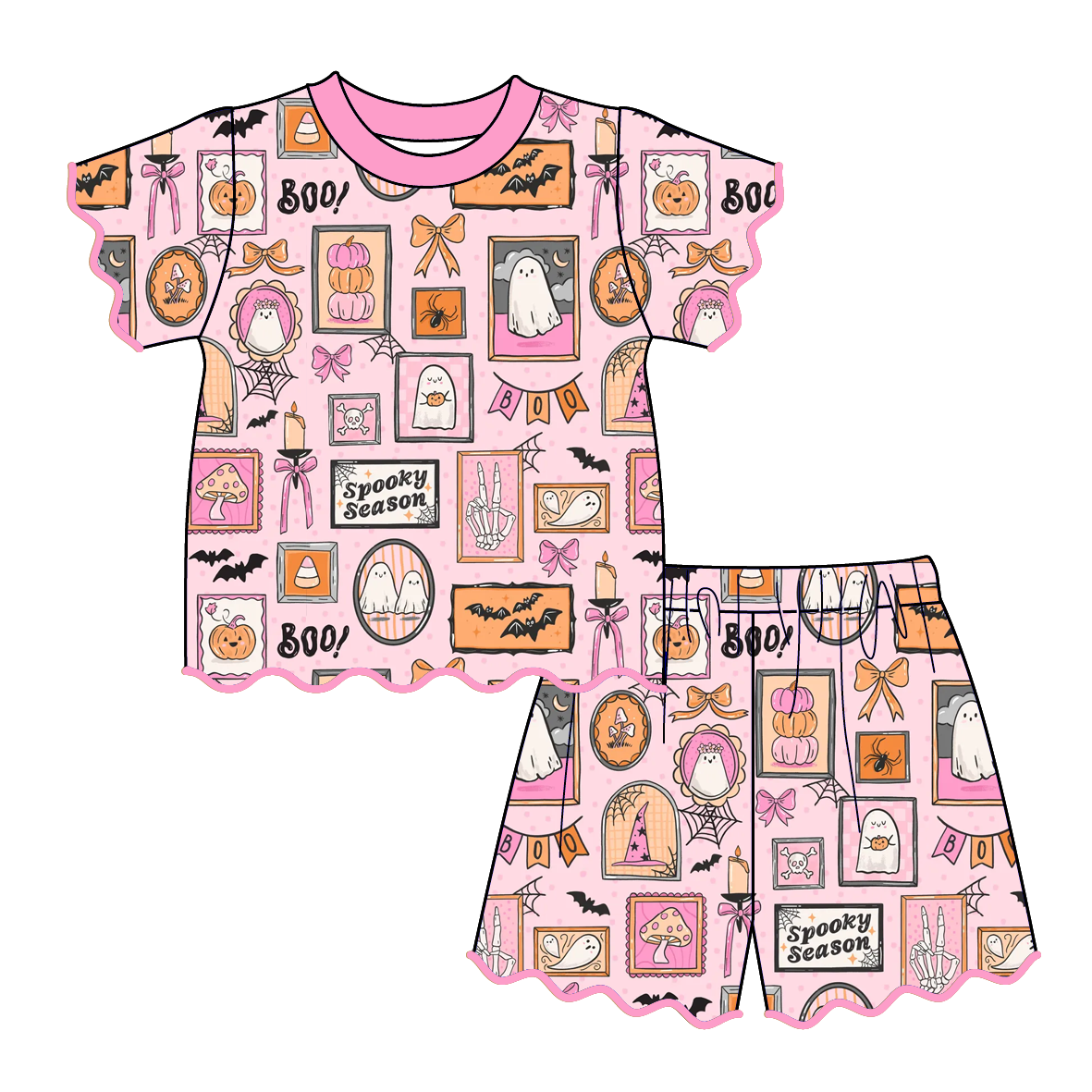 （Weekly Pre-Order）Sisters Halloween Embroidery Scallop Set（Ends 8.9）