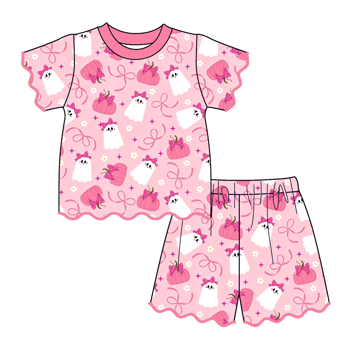 （Weekly Pre-Order）Sisters Halloween Embroidery Scallop Set（Ends 8.9）