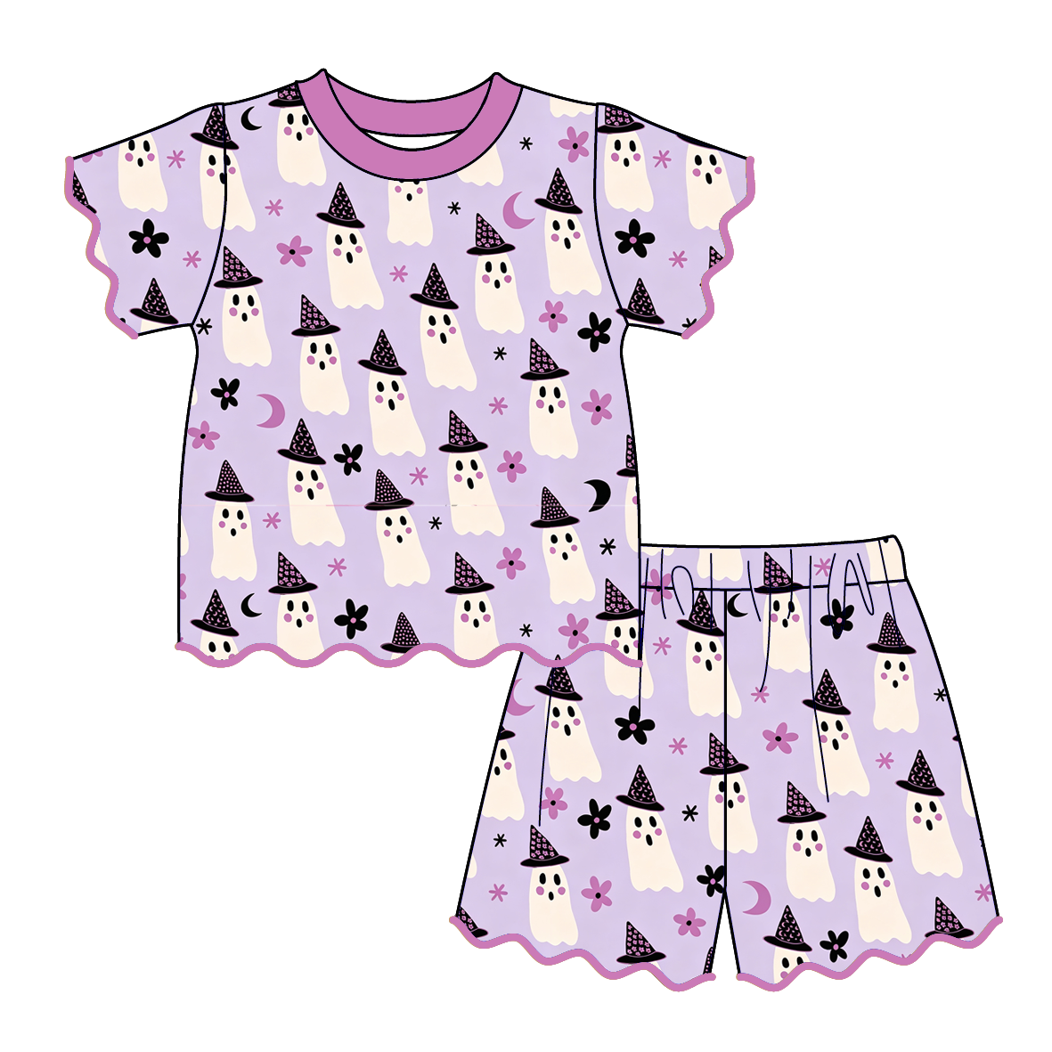 （Weekly Pre-Order）Sisters Halloween Embroidery Scallop Set（Ends 8.9）