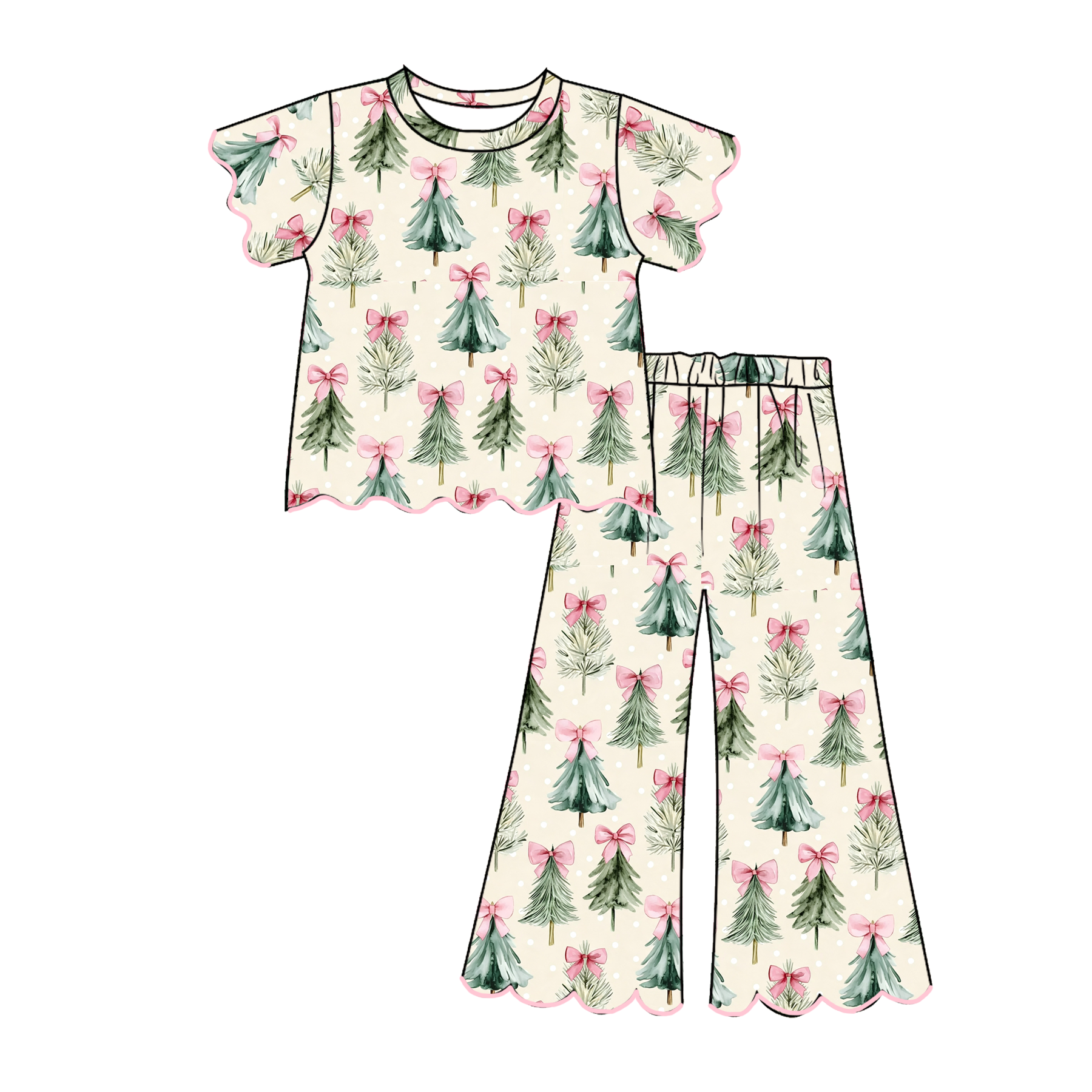 （Weekly Pre-Order）Sisters Christmas Embroidery Scallop Set（Ends 8.9）