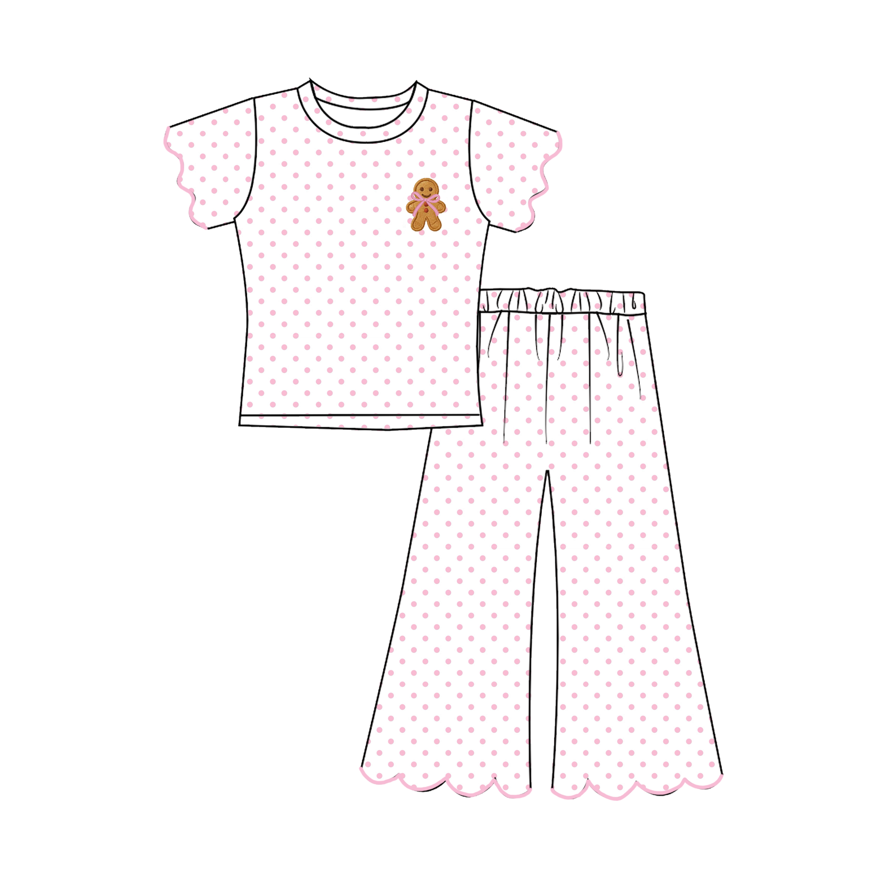 （Weekly Pre-Order）Sisters Christmas Embroidery Scallop Set（Ends 8.9）