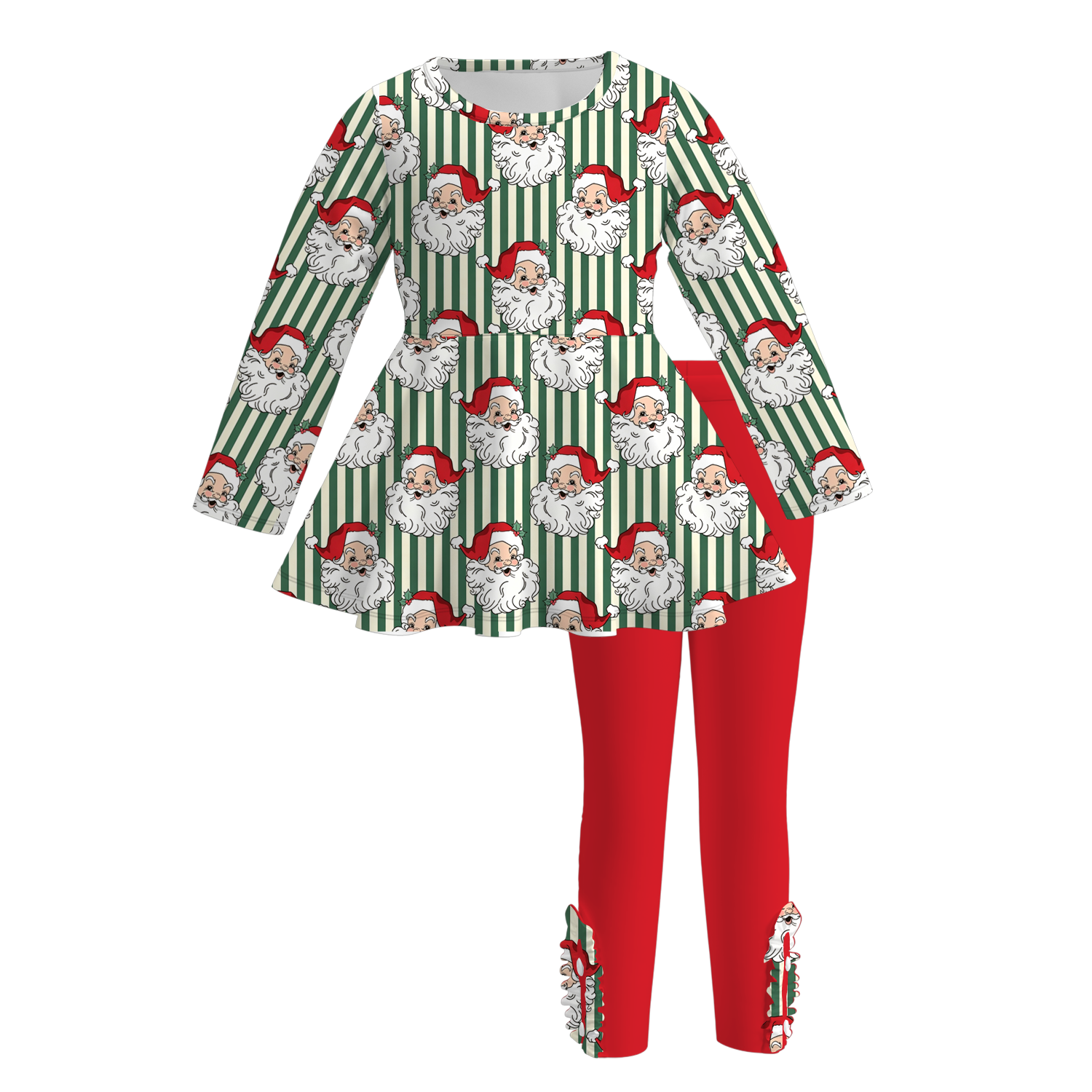 （Pre Order）Sisters Christmas Santa Claus Print Outfit Set&Pajamas