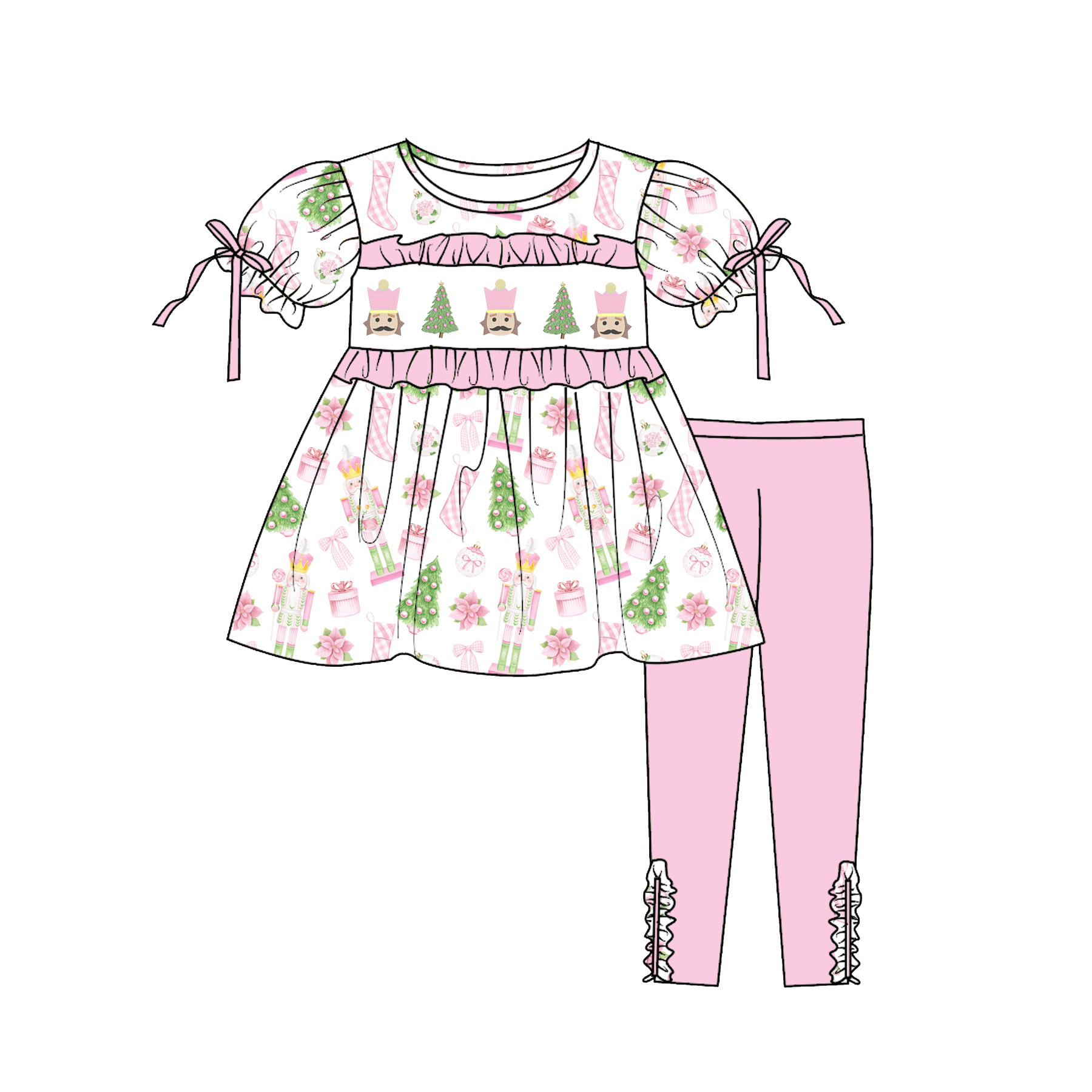 （Weekly Pre-Order）Sisters Christmas Embroidery Smocked Dress,Set&Romper（Ends 8.23）